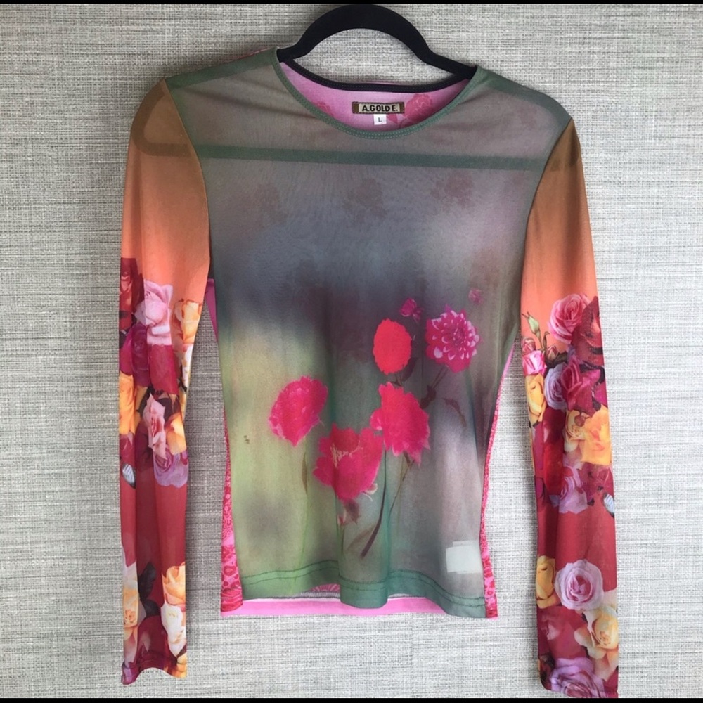 ISO egolde sheer mesh top!!!